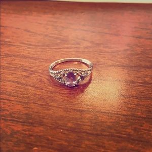 Silver ring beautiful topaz stone